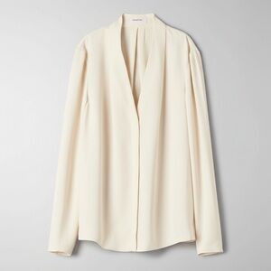 Aritzia Akira Power Blouse - Beige